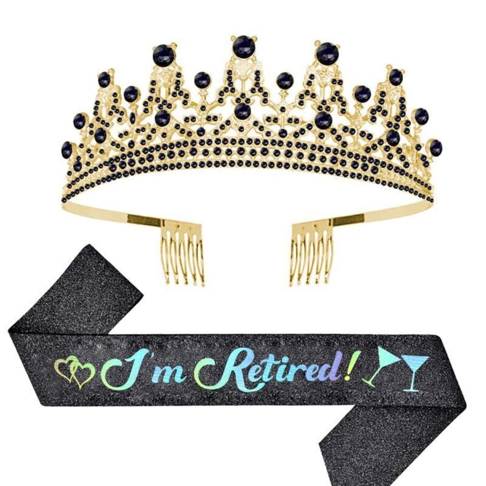 6646 Retirement Sash and Crown Kit Retirement Party Supplies for Lady Her